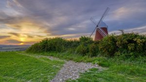 Halnaker windmill in the South Downs National Park, West Sussex, UK